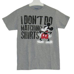 Disney Adult Mickey Mouse " I Don't Do Matching Shirts" Graphic T-Shirt Size S